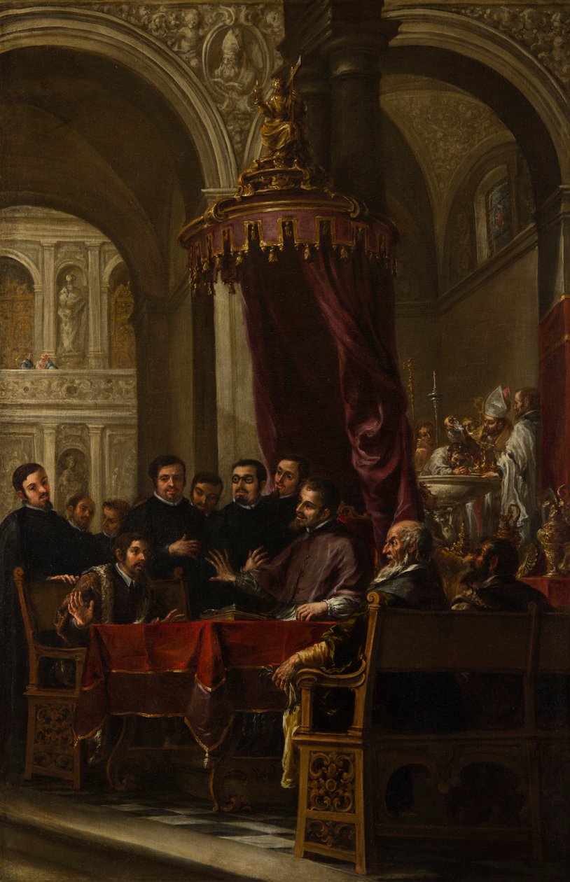 St. Augustins omvendelse og dåp av St. Ambrosius av Juan de Valdes Leal