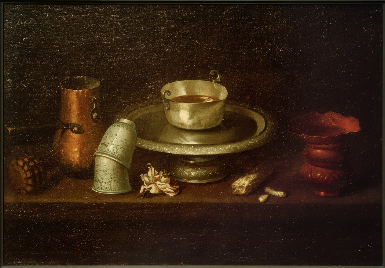 Stilleben med en kakaokopp av Juan de Zurbaran