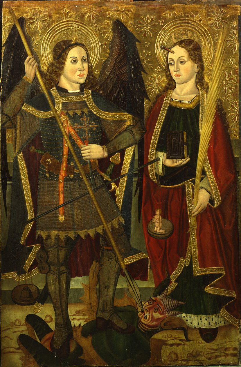 De hellige Michael og Engracia av Juan de la Abadía