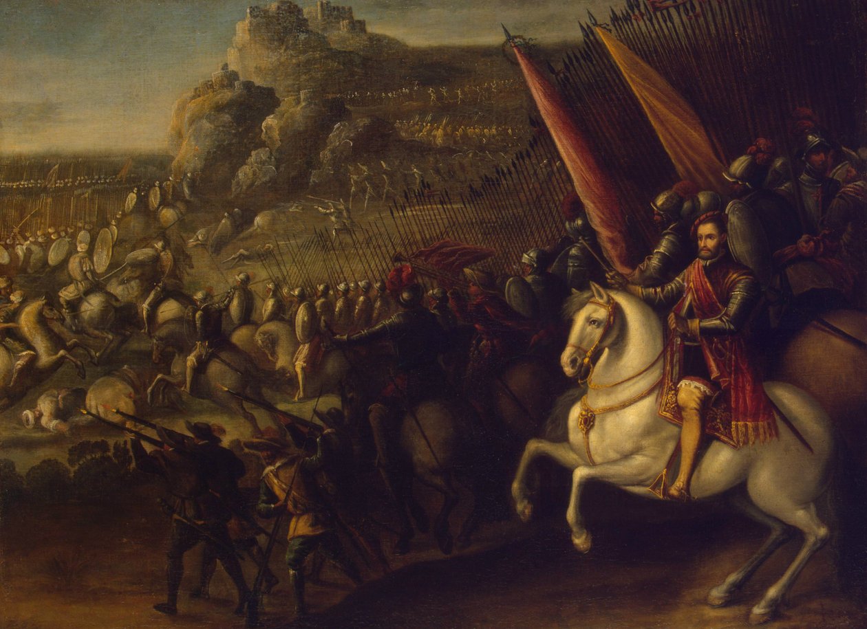 Slagscene, 1643 av Juan de la Corte
