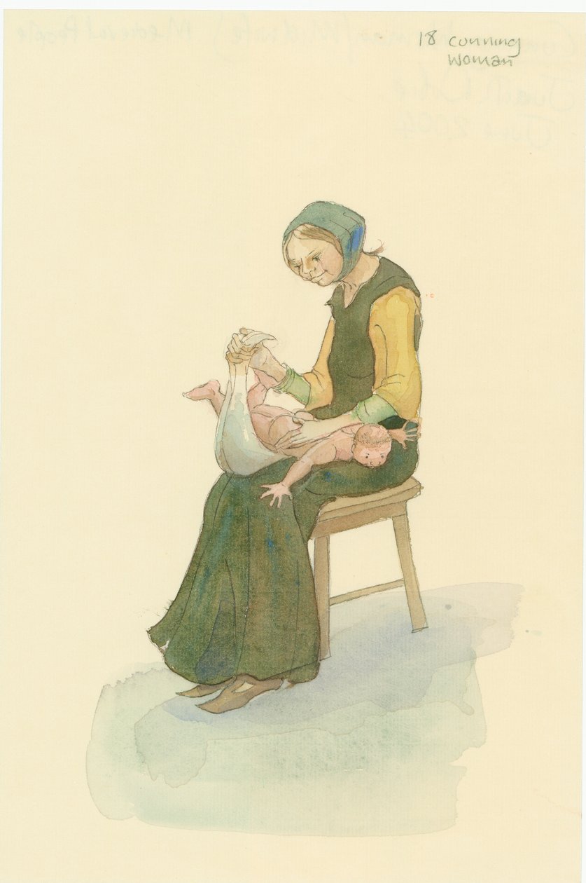 En middelaldersk utspekulert kvinne, også kjent som en klok kvinne, 2004. av Judith Dobie
