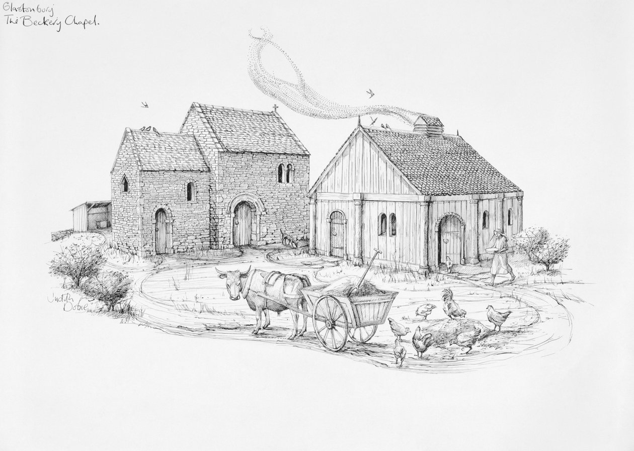 Beckery Chapel, Glastonbury, c5th-6th century, 1990-2010 av Judith Dobie