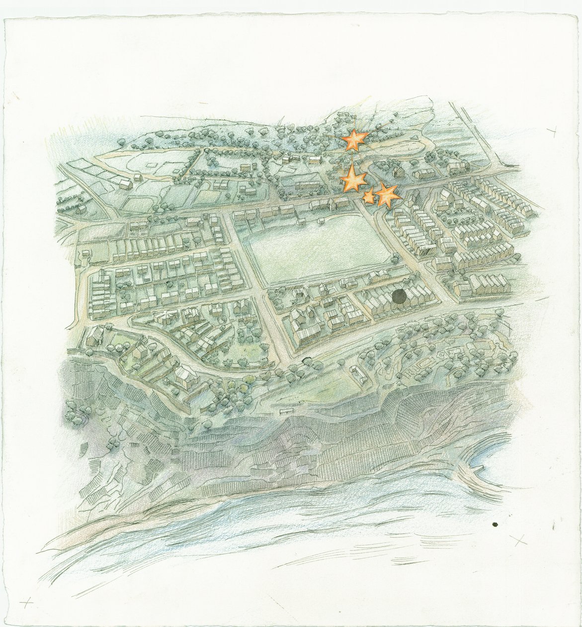 Tysk marinebombardement av Scarborough, North Yorkshire, 1914 2014. av Judith Dobie