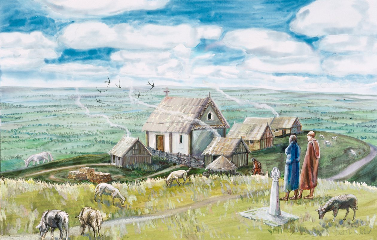 Klosterbosetning, Glastonbury Tor, 1000-tallet, 1990-2010 av Judith Dobie