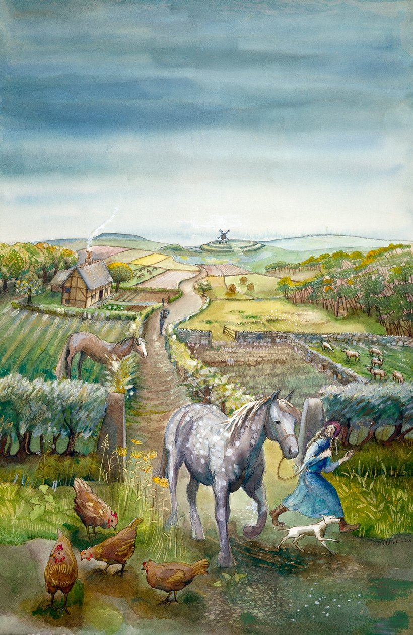 Landlig landskap, c1600-tallet, c1990-2010 av Judith Dobie