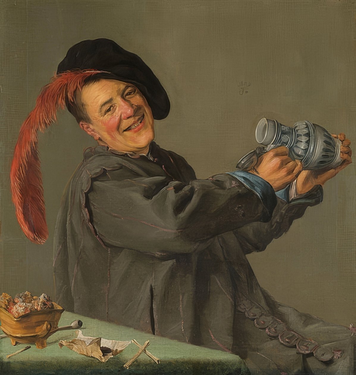 Den glade drikkeren. 1629 av Judith Leyster