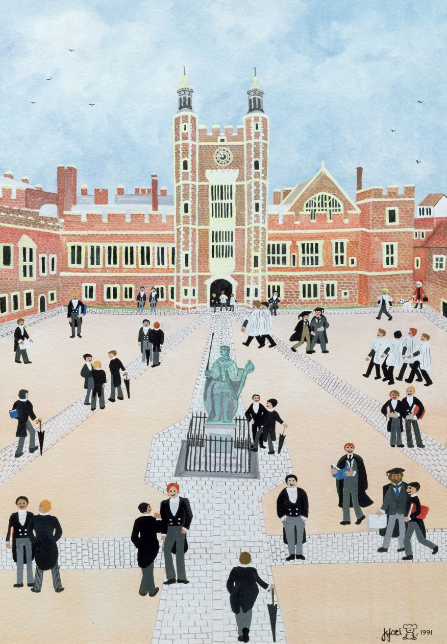 Eton College School Yard, 1991 av Judy Joel