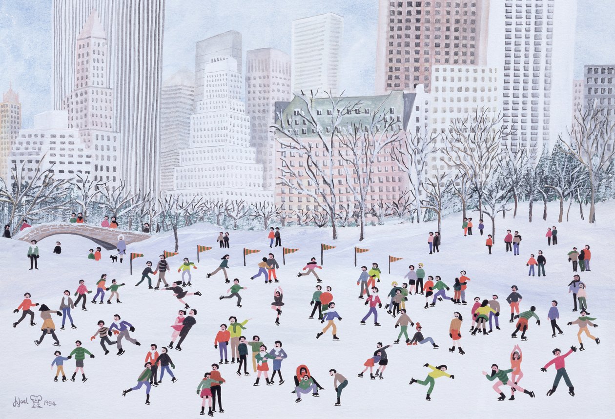 Skøytebane, Central Park, New York, 1994 av Judy Joel