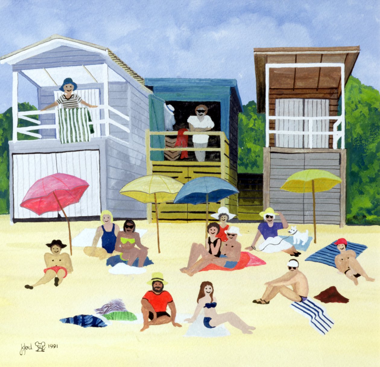 Beach Huts, 1991 av Judy Joel