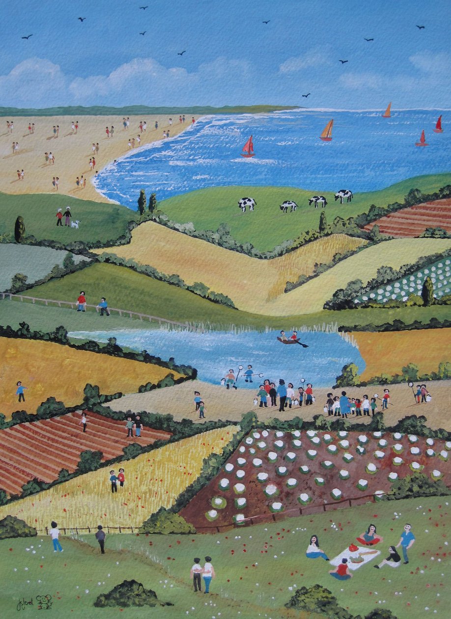 Field Trip, 2010 (Gouache på papir) av Judy Joel