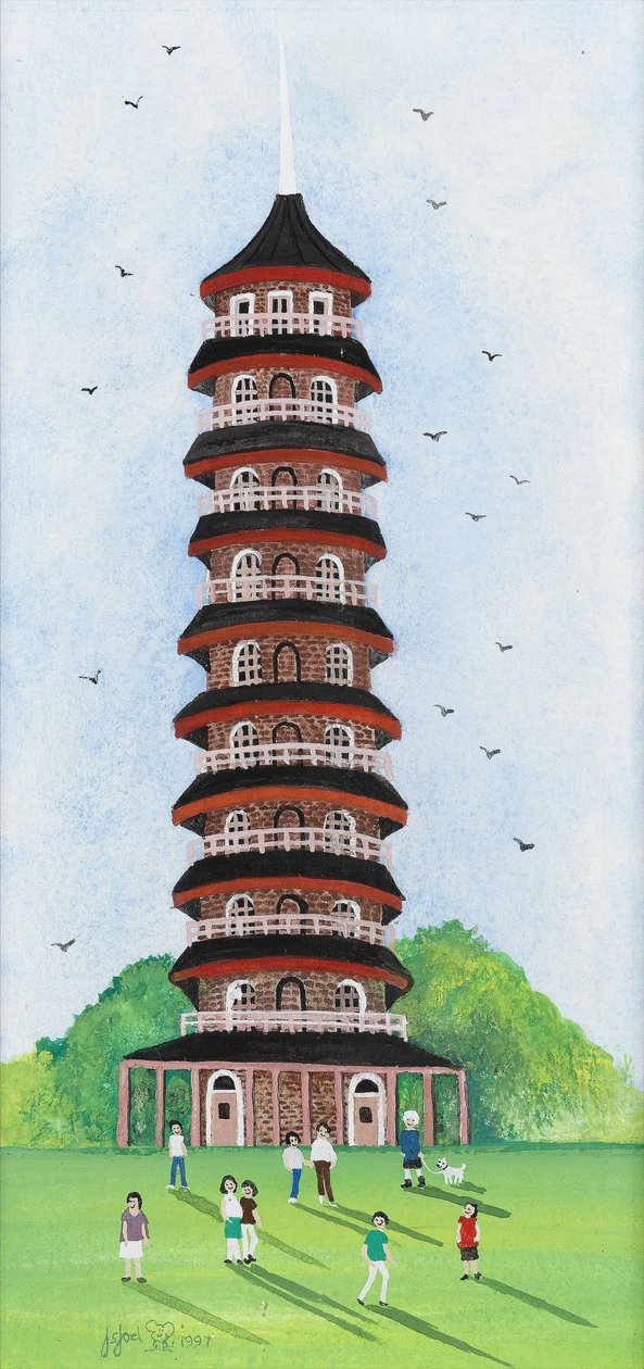 Kew Pagoda, 2009 (Gouache på papir) av Judy Joel