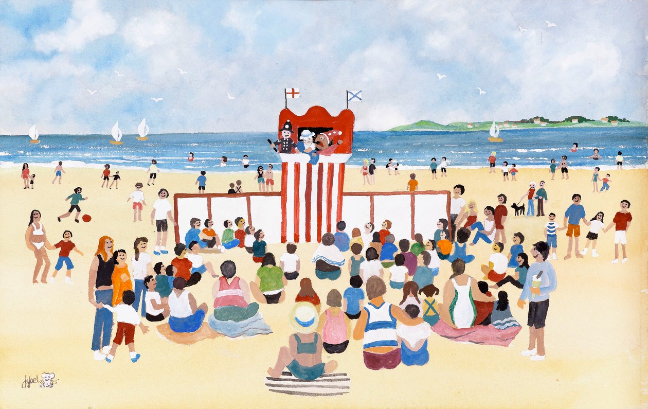 Punch and Judy, 2009 (Gouache på papir) av Judy Joel