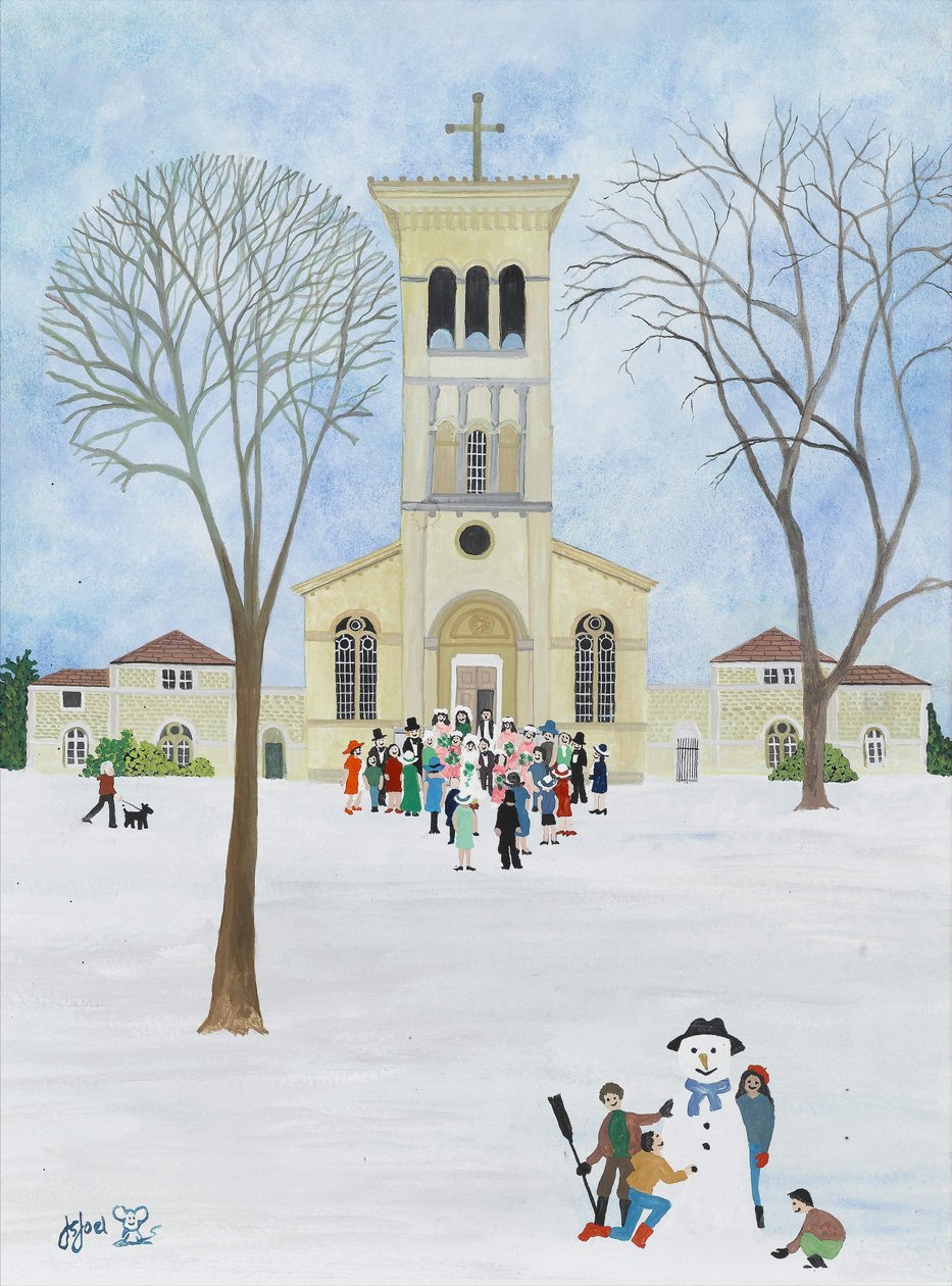 St Raphael's Church, Kingston, 2009 (Gouache på papir) av Judy Joel