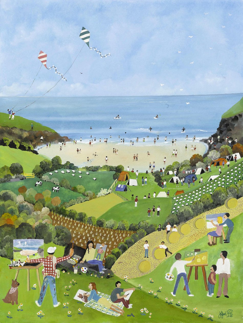 Summer Pleasures, 2009 (Gouache på papir) av Judy Joel