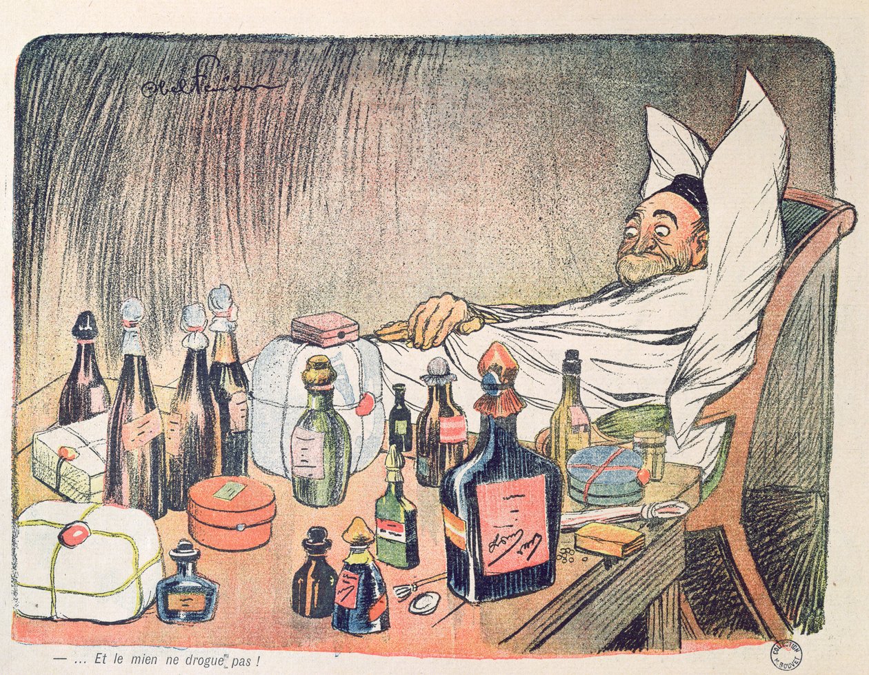 The Abuse of Medicine, fra 'L'Assiette au Beurre', 1904 av Jules Abel Faivre