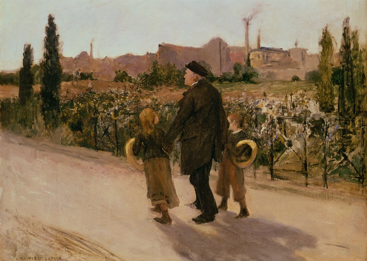 Alle sjelers dag, ca. 1882 av Jules Bastien Lepage