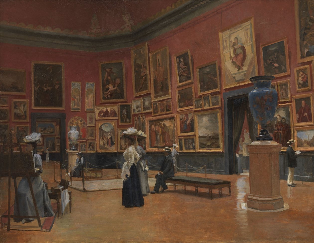 Besøkende til museet i Grenoble av Jules Bernard