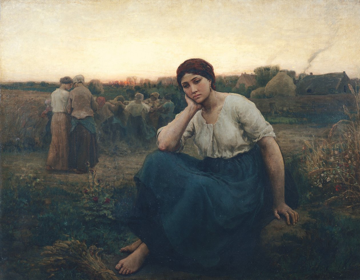 Kveld, 1860 av Jules Breton