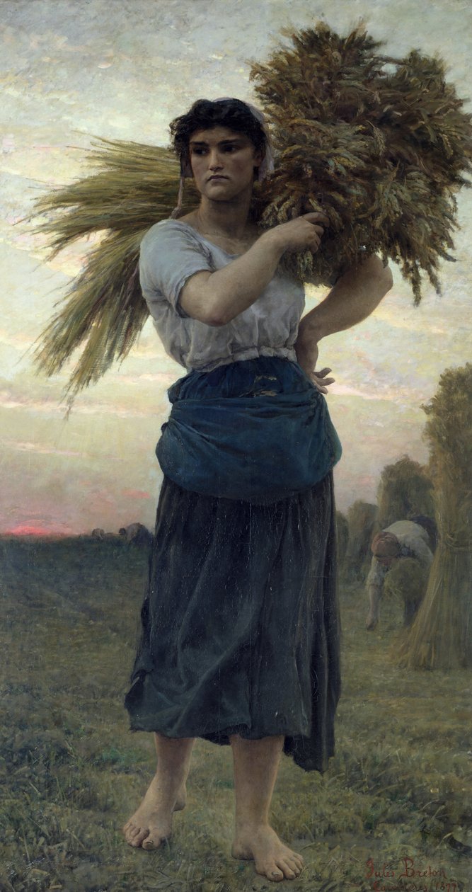 The Gleaner, 1877 av Jules Breton