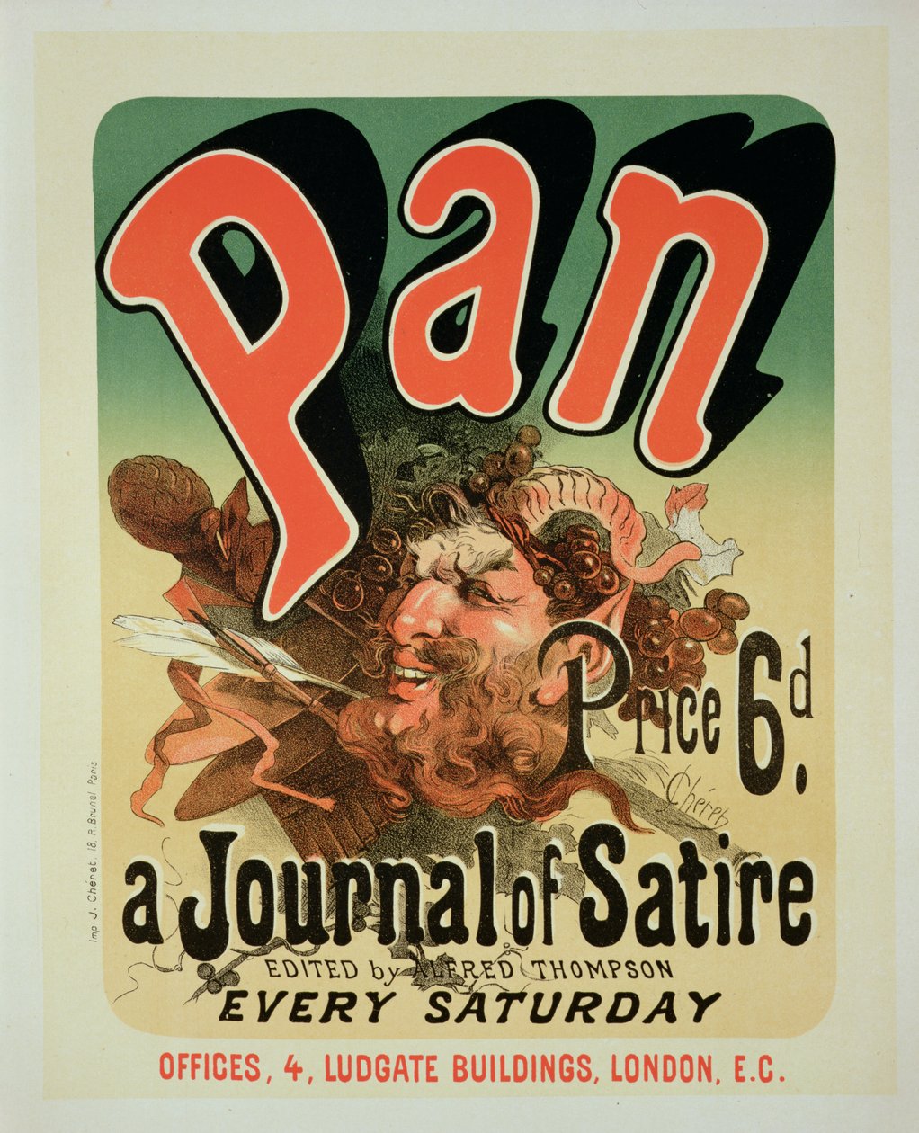 Reproduksjon av en plakat som annonserer 