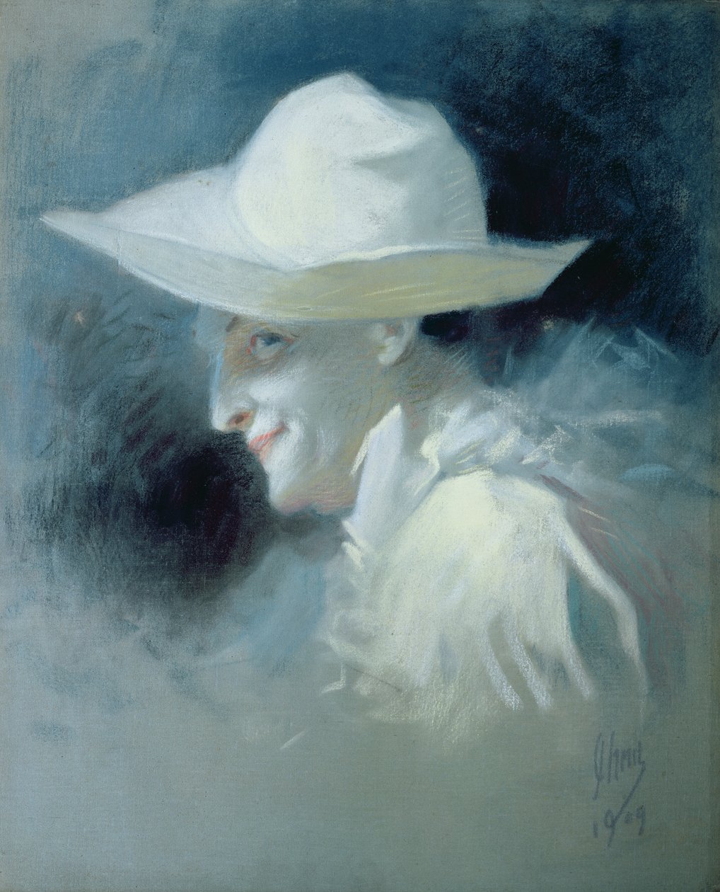 Mimekunstneren Georges Wague som Pierrot, 1909 av Jules Cheret