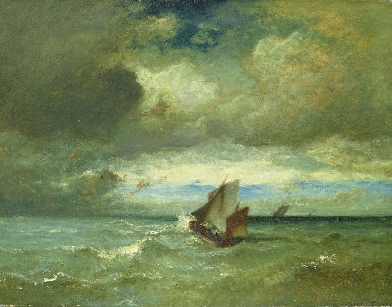 Choppy Sea, ca. 1870 av Jules Dupré