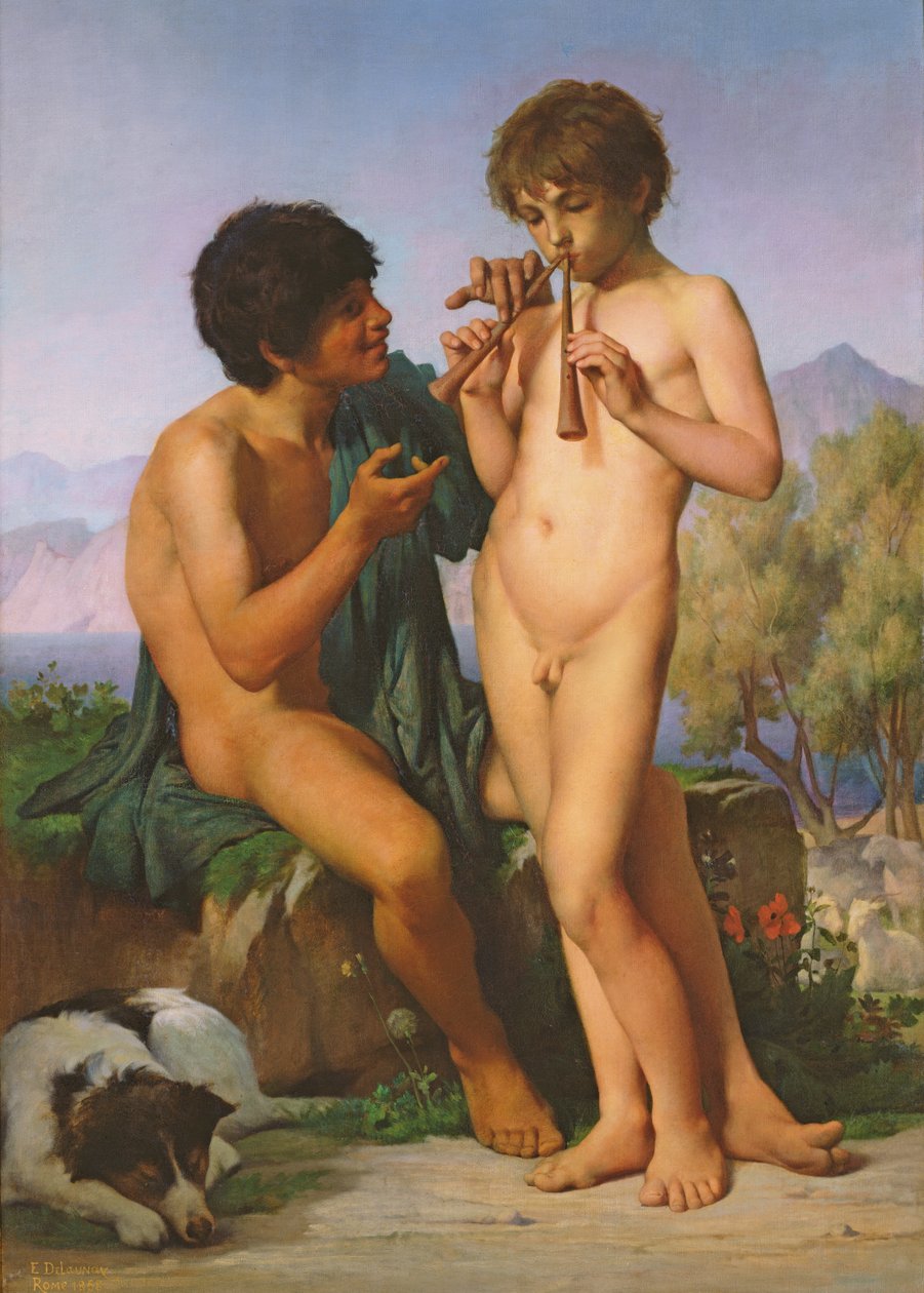 Fløytetimen av Jules Elie Delaunay