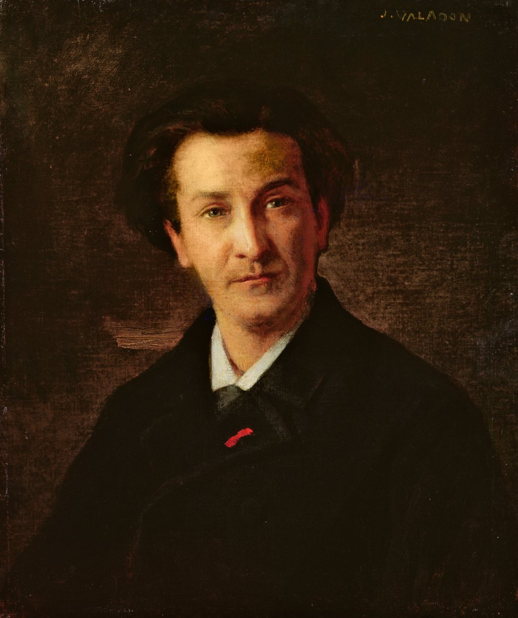 Portrett av Francois Coppee (1842-1908) av Jules Emmanuel Valadon