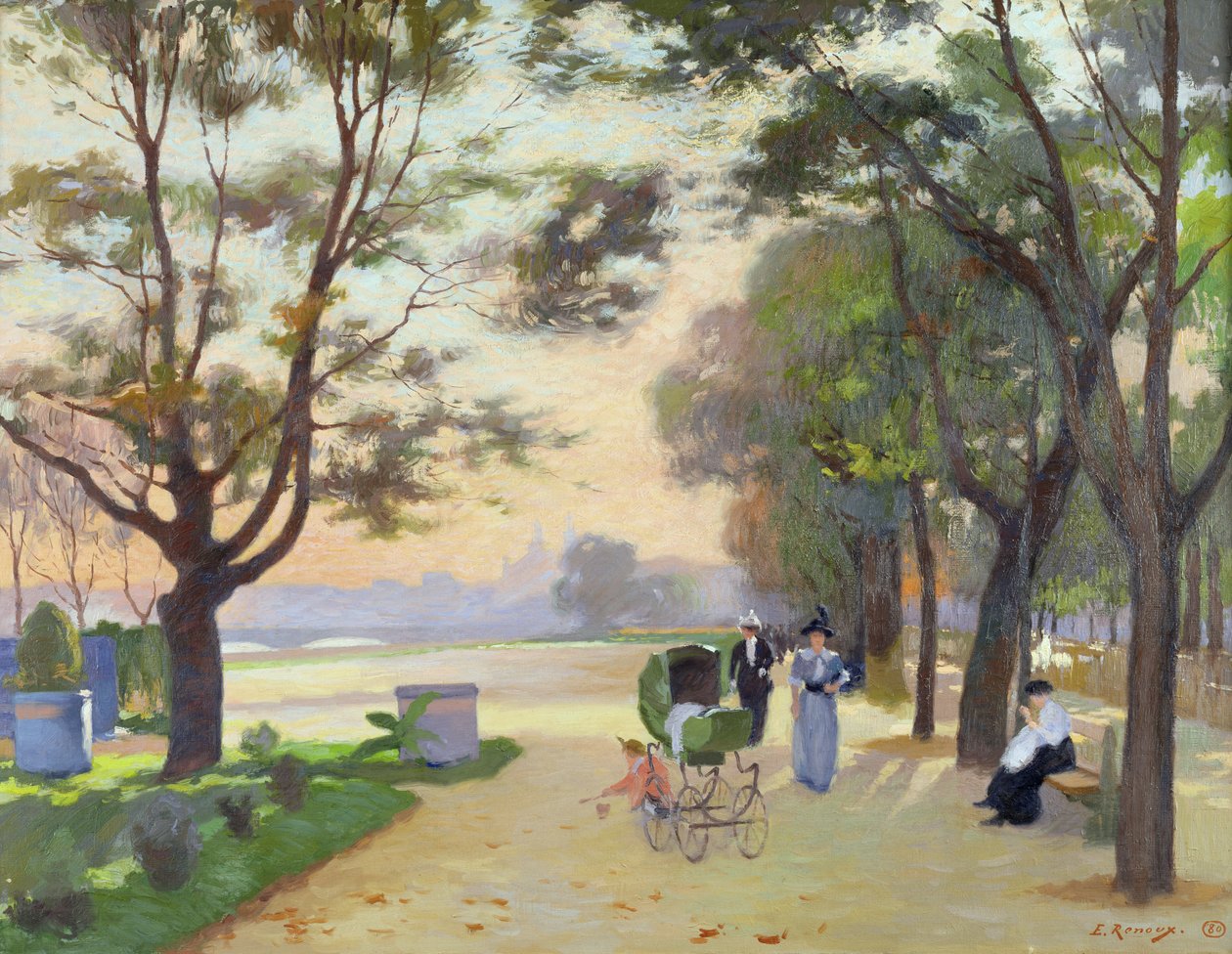 Cours-la-Reine, Paris av Jules Ernest Renoux