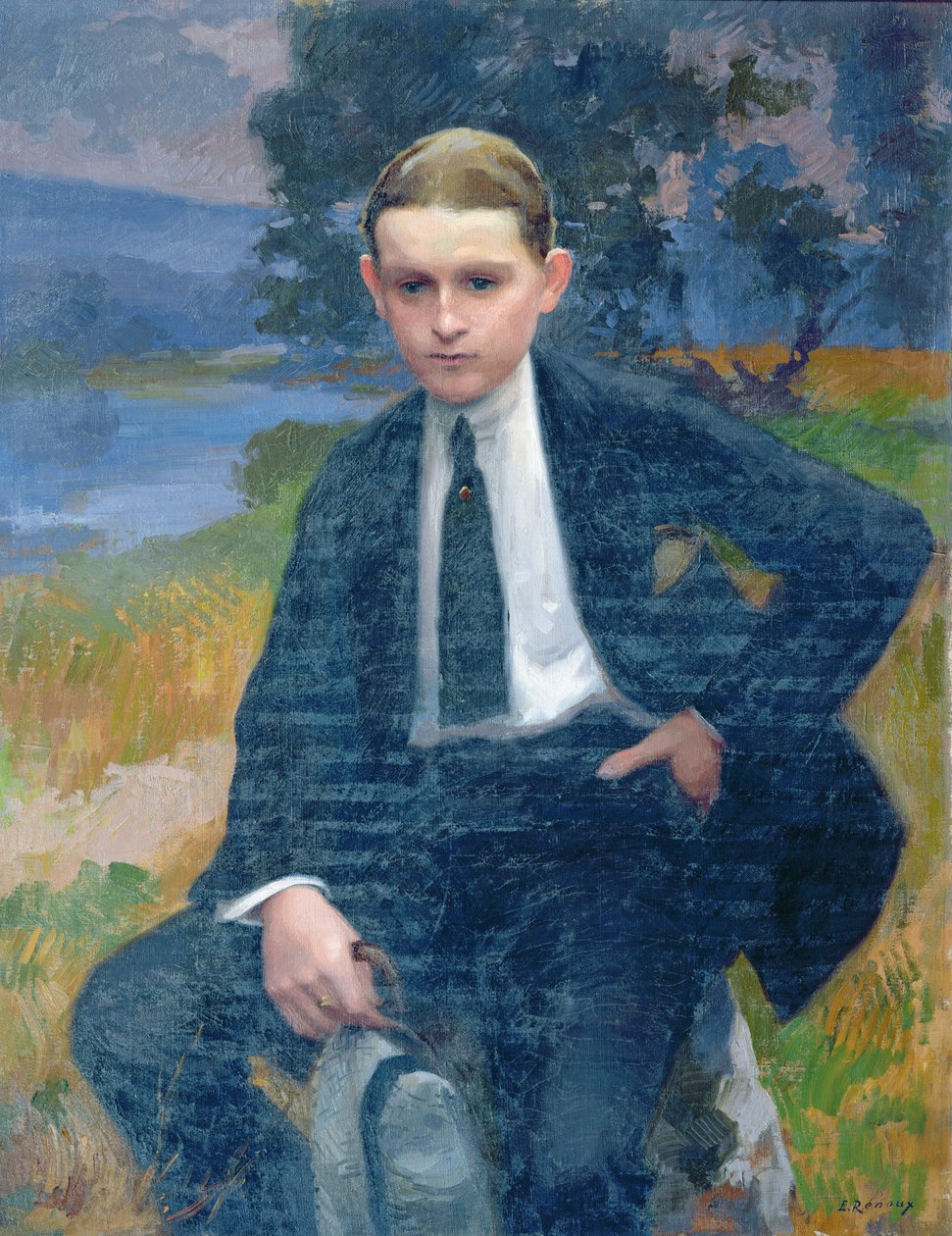 Portrett av Marcel Renoux på rundt 13 eller 14 år av Jules Ernest Renoux