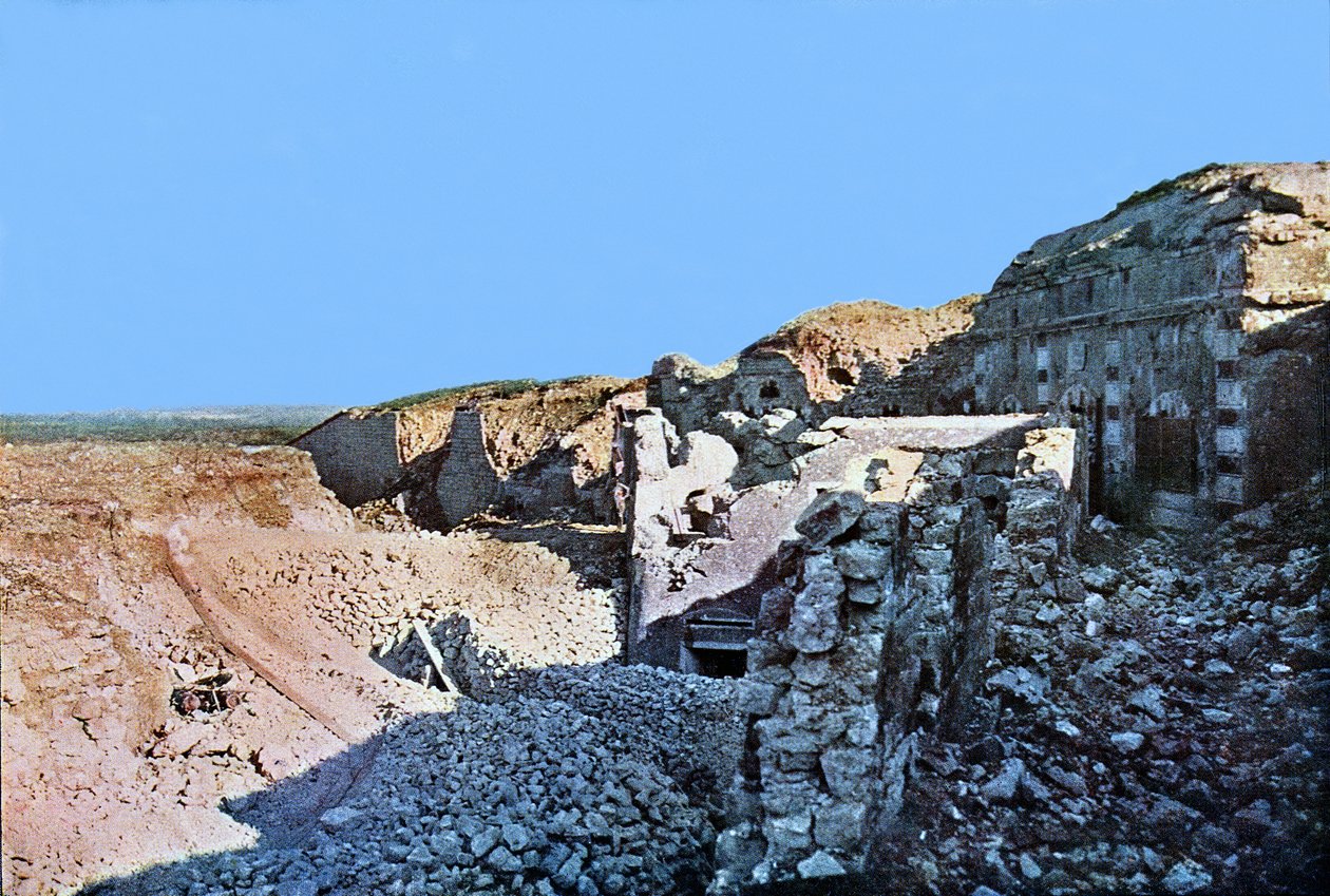 Fort de Moulainville nær Verdun, september 1916 (autokrom) av Jules Gervais Courtellemont