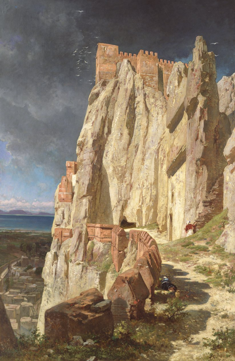 The Rock of Vann, Kurdistan, 1901 av Jules Joseph Augustin Laurens