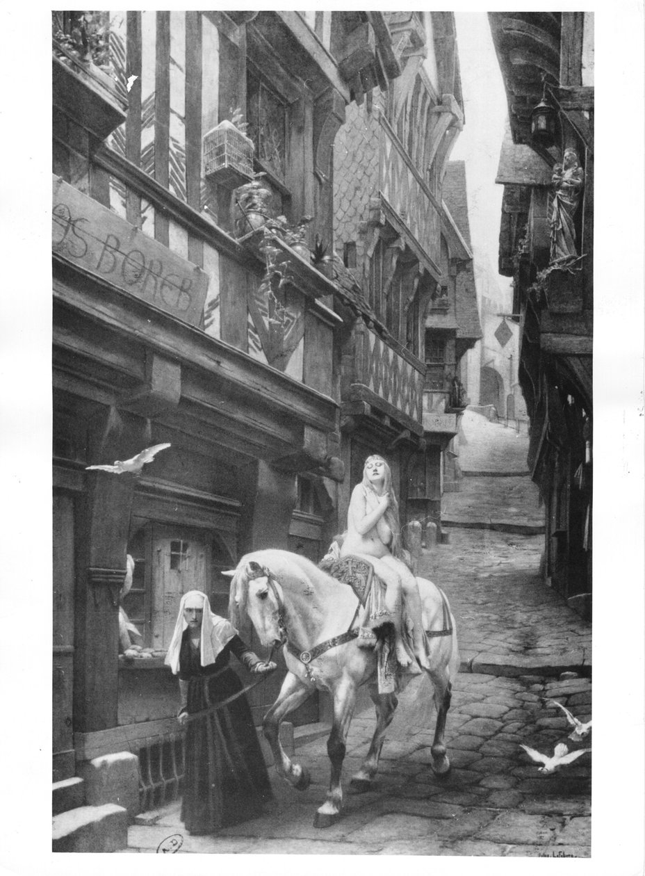 Lady Godiva rir gjennom gatene i Coventry av Jules Joseph Lefebvre