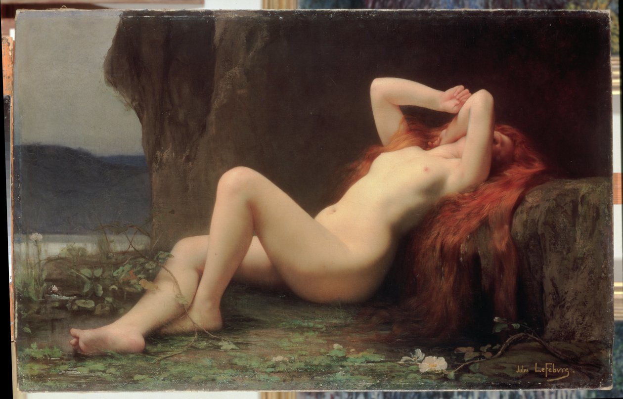 Maria Magdalena i hulen, 1876 av Jules Joseph Lefebvre