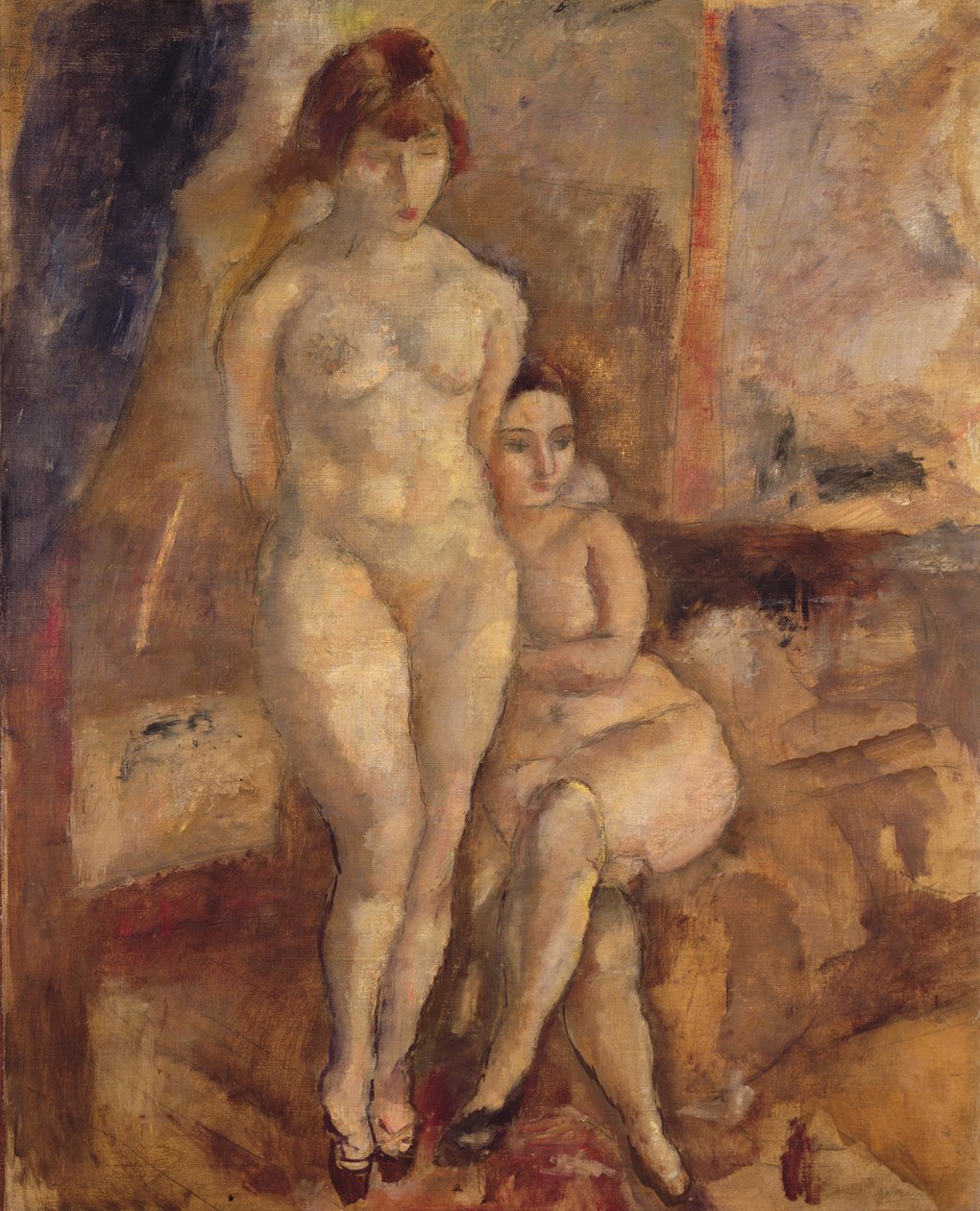 De to modellene, ca. 1928 av Jules Pascin