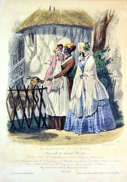 Besøker Zoo of the Jardin des Plantes i Paris, motetallerken av Jules (after) David