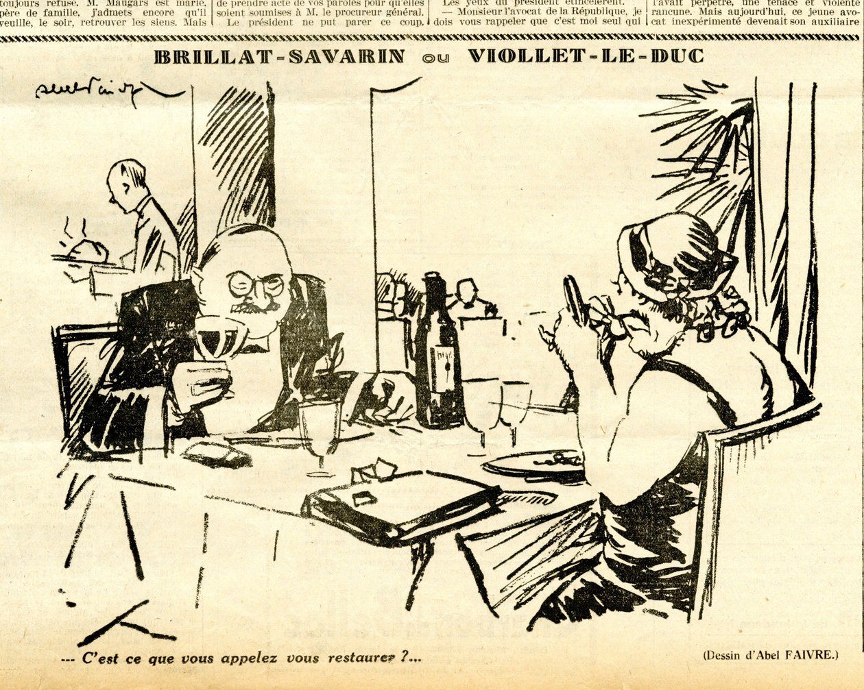Oppriktig, satirisk i svart-hvitt av Jules Abel Faivre
