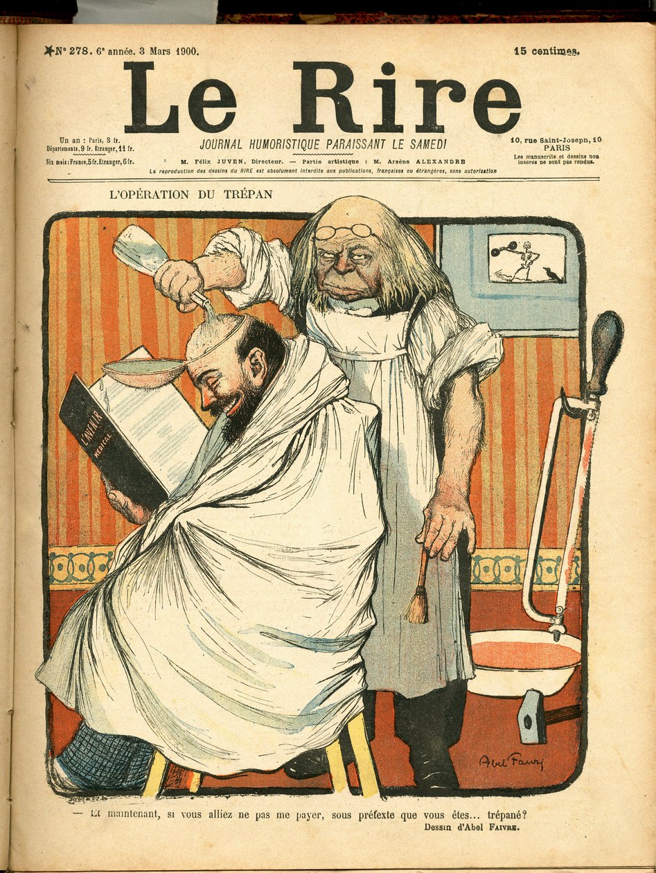 Omslag til “”Le Lire””, nummer 278, Satirical in Colors av Jules Abel Faivre