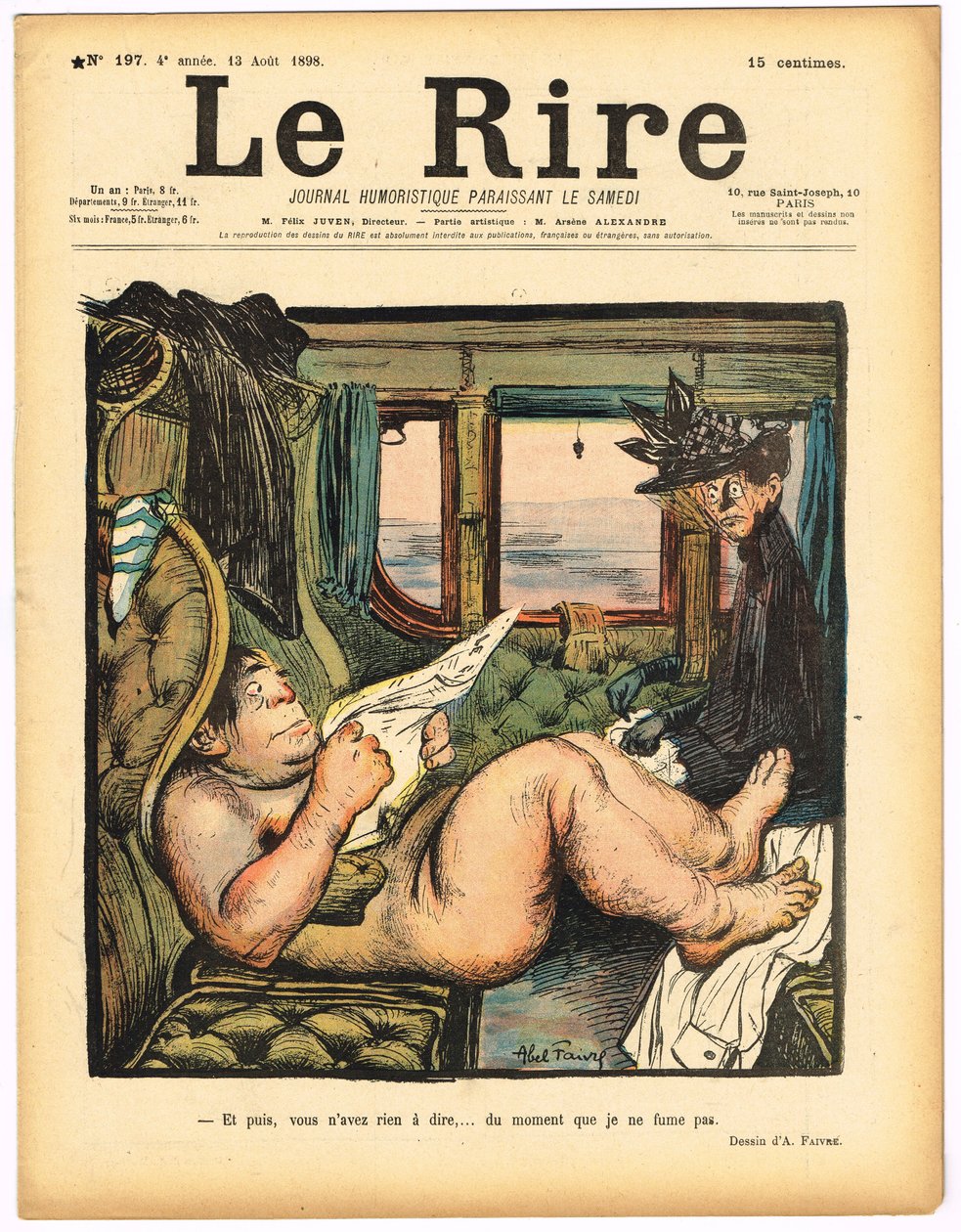 Cover av "" Latteren"", Satirical in Colors av Jules Abel Faivre