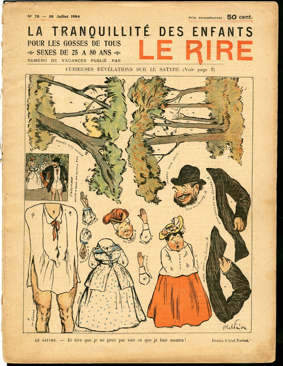Omslag til "" The Laughter"", nummer 78, Satirical in Colors av Jules Abel Faivre