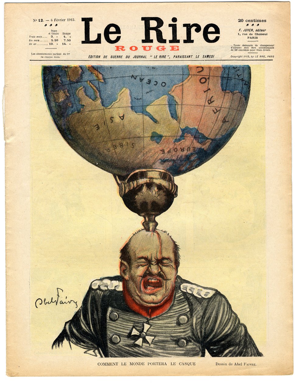 Cover av "" The Red Laughter"", Satirical in Colors av Jules Abel Faivre