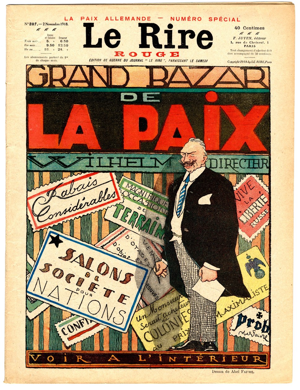Cover av "" The Red Laughter", Satirical in Colors av Jules Abel Faivre