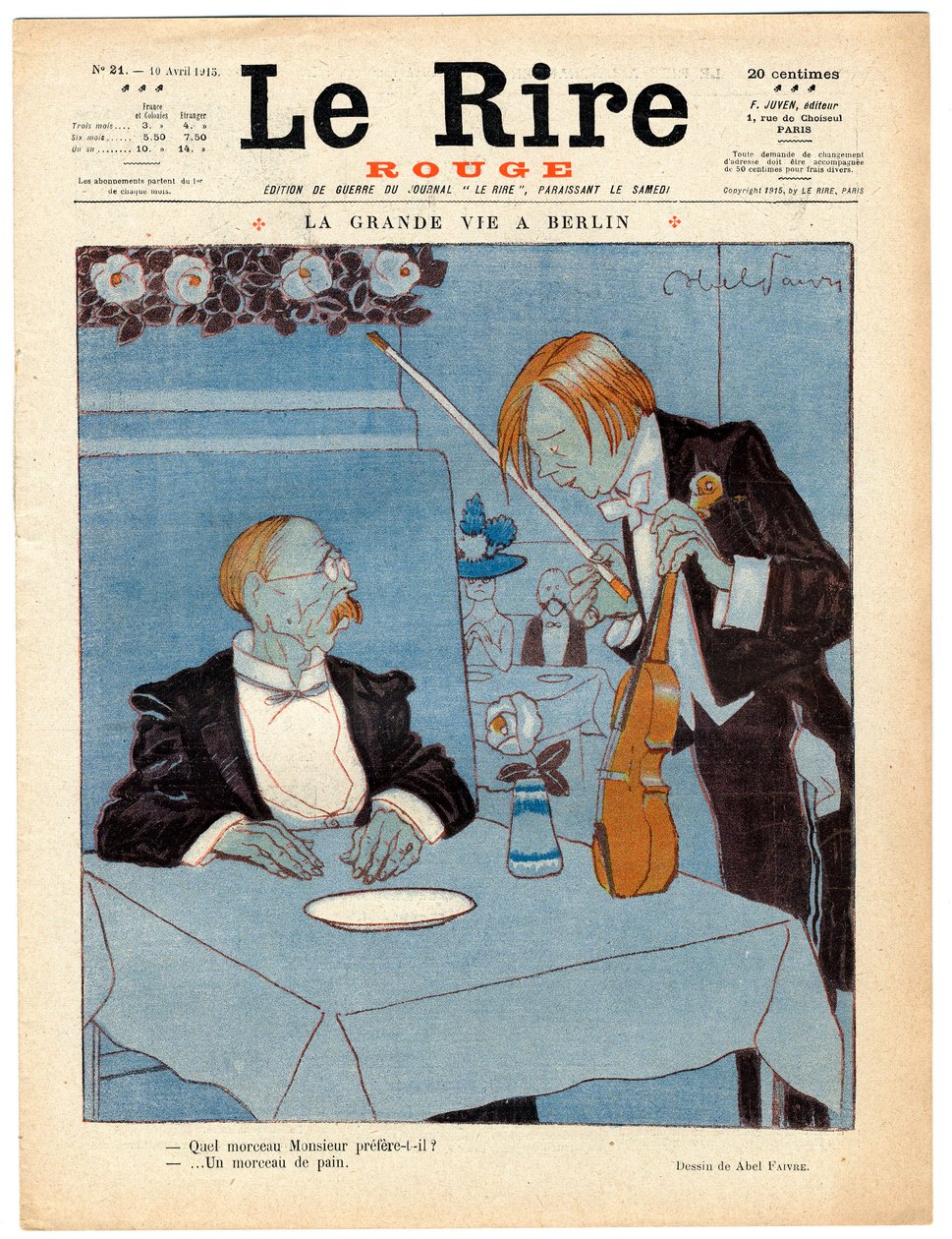 Cover av "" The Red Laughter", Satirical in Colors av Jules Abel Faivre