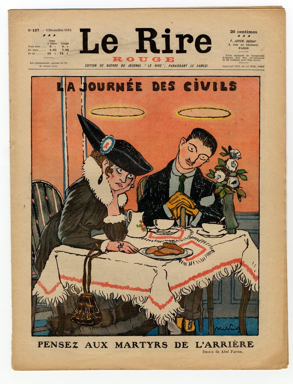 Cover av "" The Red Laughter", Satirical in Colors av Jules Abel Faivre