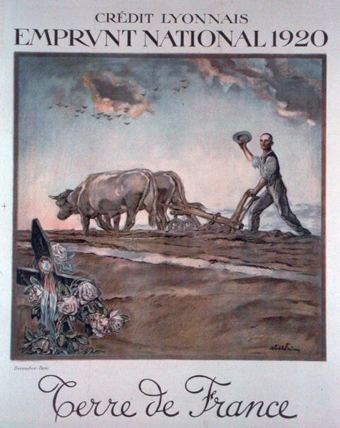 Kreditt Lyonnais-plakat som annonserer det nasjonale lånet av Jules Abel Faivre