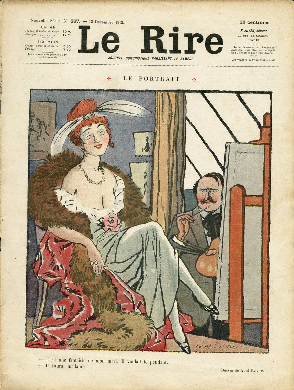 Illustrasjon av Abel Faivre (1867-1945) for omslaget til Le Lire av Jules Abel Faivre