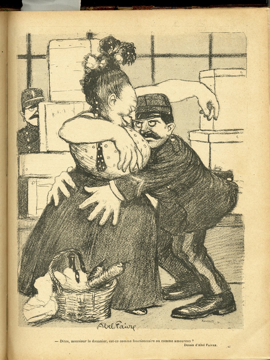 Illustrasjon av Abel Faivre (1867-1945) i Le Rire av Jules Abel Faivre