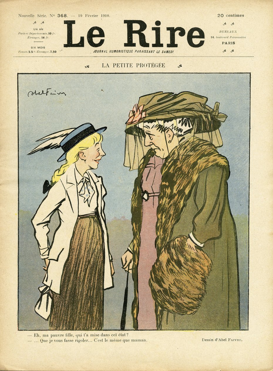 Illustrasjon av Abel Faivre (1867-1945) for omslaget til Le Lire av Jules Abel Faivre