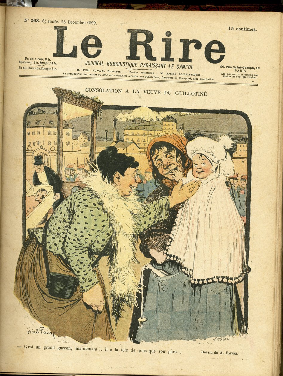 Illustrasjon av Abel Faivre (1867-1945) for omslaget til Le Rire av Jules Abel Faivre
