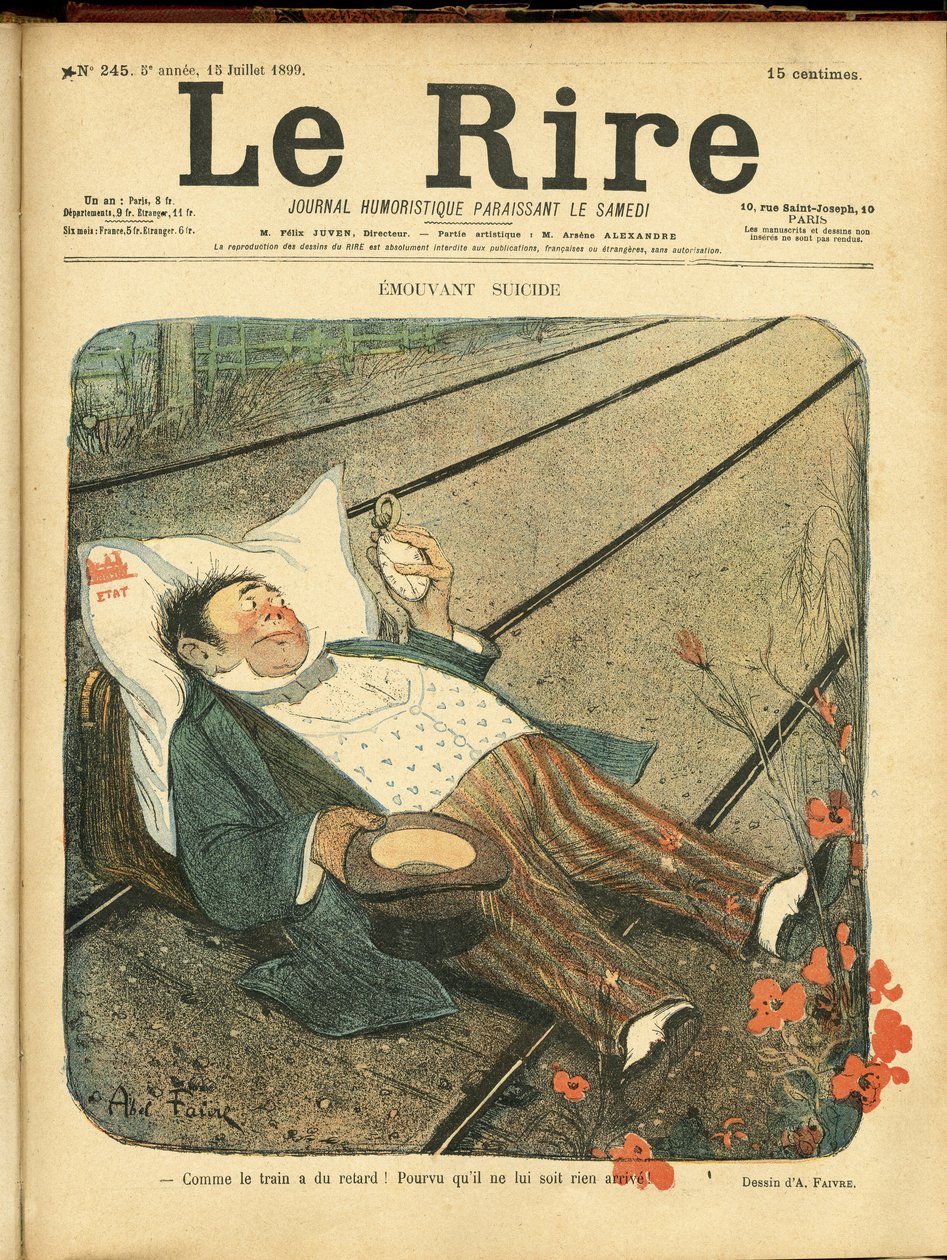 Illustrasjon av Abel Faivre (1867-1945) for omslaget til Le Rire av Jules Abel Faivre